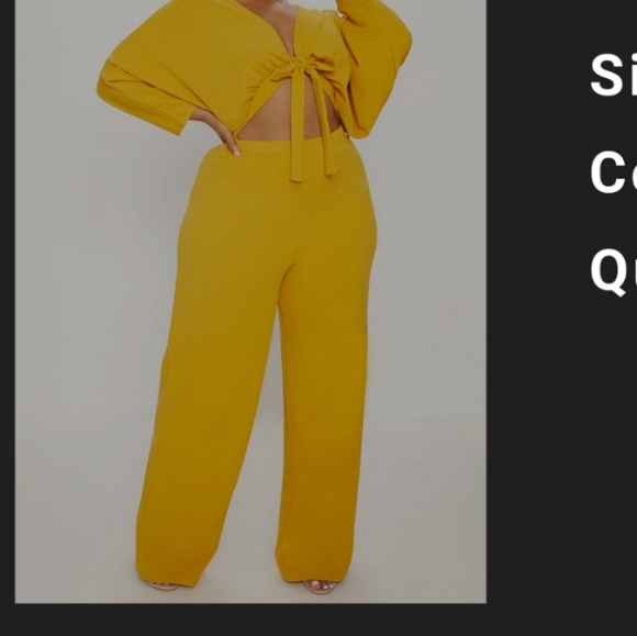 PrettyLittleThing Mustard Wide Leg Jumpsuit - Picture 1 of 6